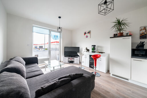 Byt 1+kk s balk&oacute;nem a parkovac&iacute;m st&aacute;n&iacute;m, 28 m2